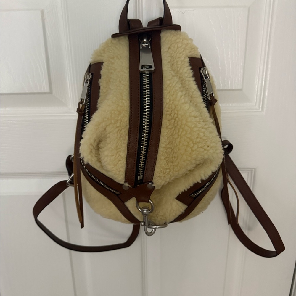 Shearling and Leather Rebecca Minkoff Backpack